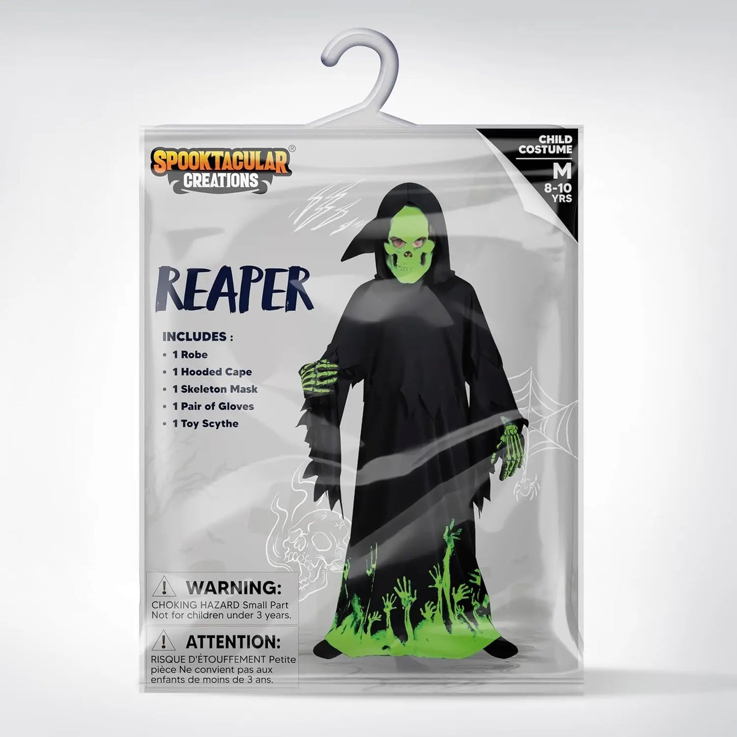 Joyfy Glow in the Dark Grim Reaper Costume for Boys