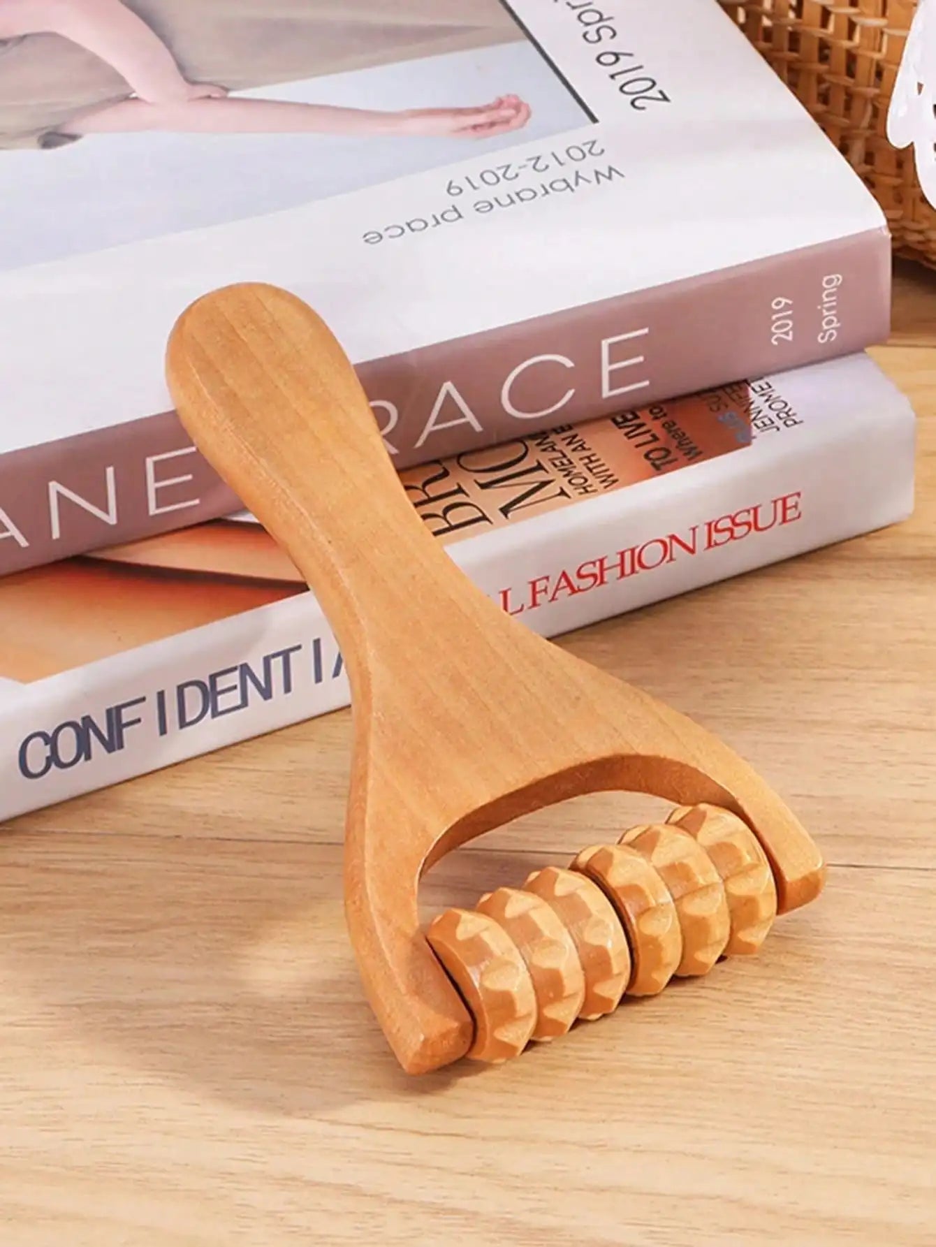 Define Beauty Wooden Roller Massager For Face Body Neck Hands