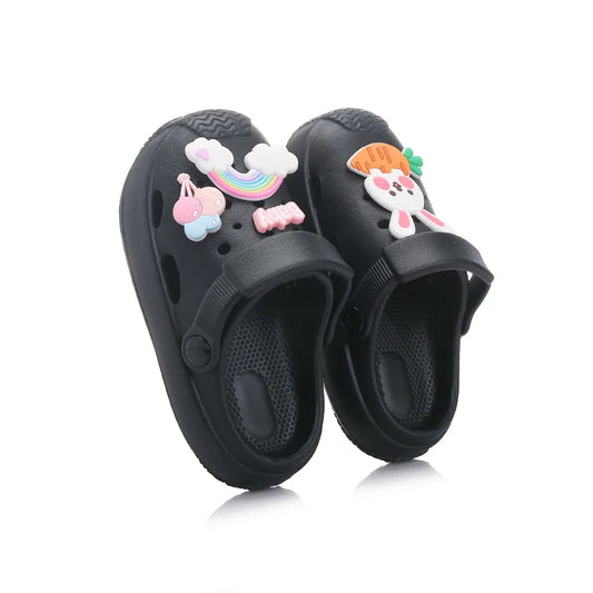 Summer Kids Sandals Hole Children's Shoes Slippers Soft Anti-Skid Cartoon DIY Design Hole Baby Shoes Sandy Beach For Boys Girls