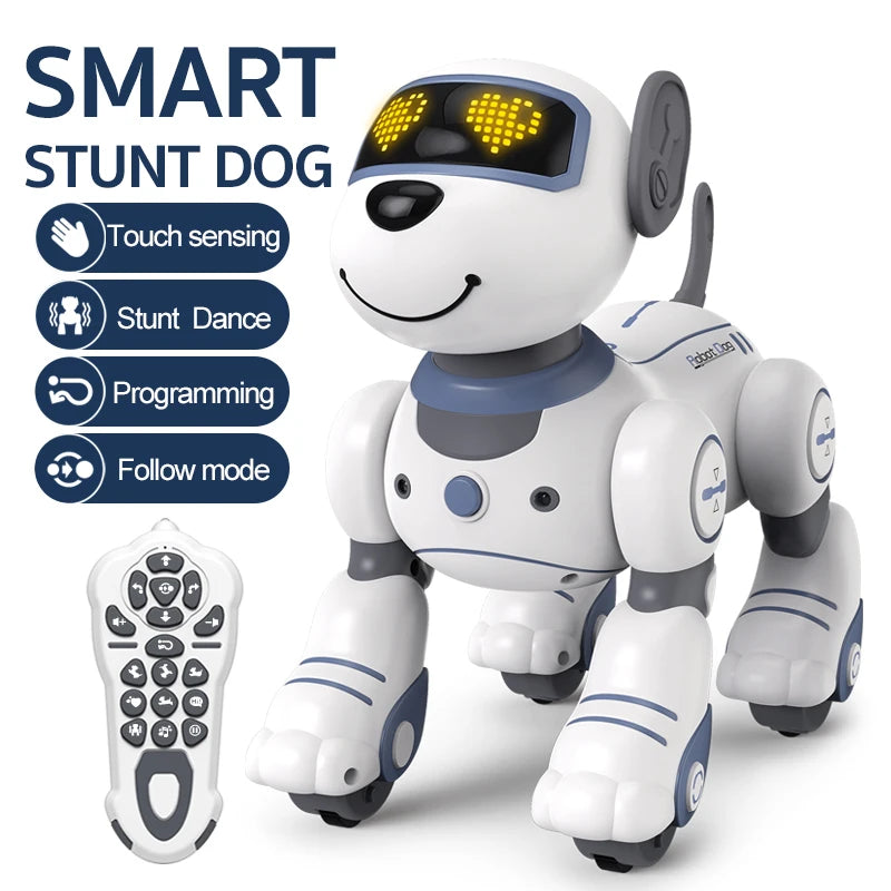 Kelaton RC Robot Dog Voice Command Stunt Toy With Music