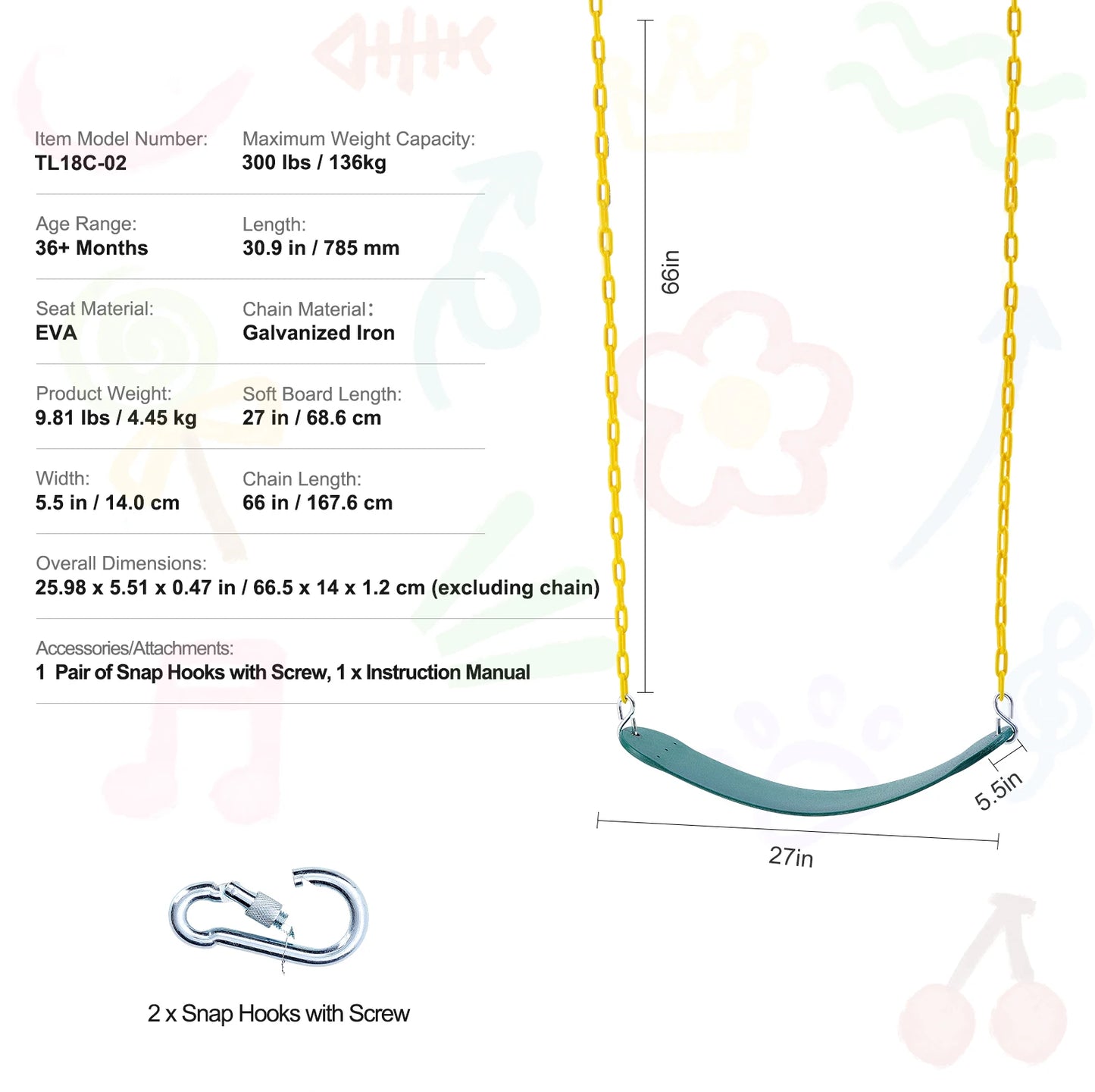 SucceBuy Saucer Tree Swing 750lbs Capacity For Kids Outdoor