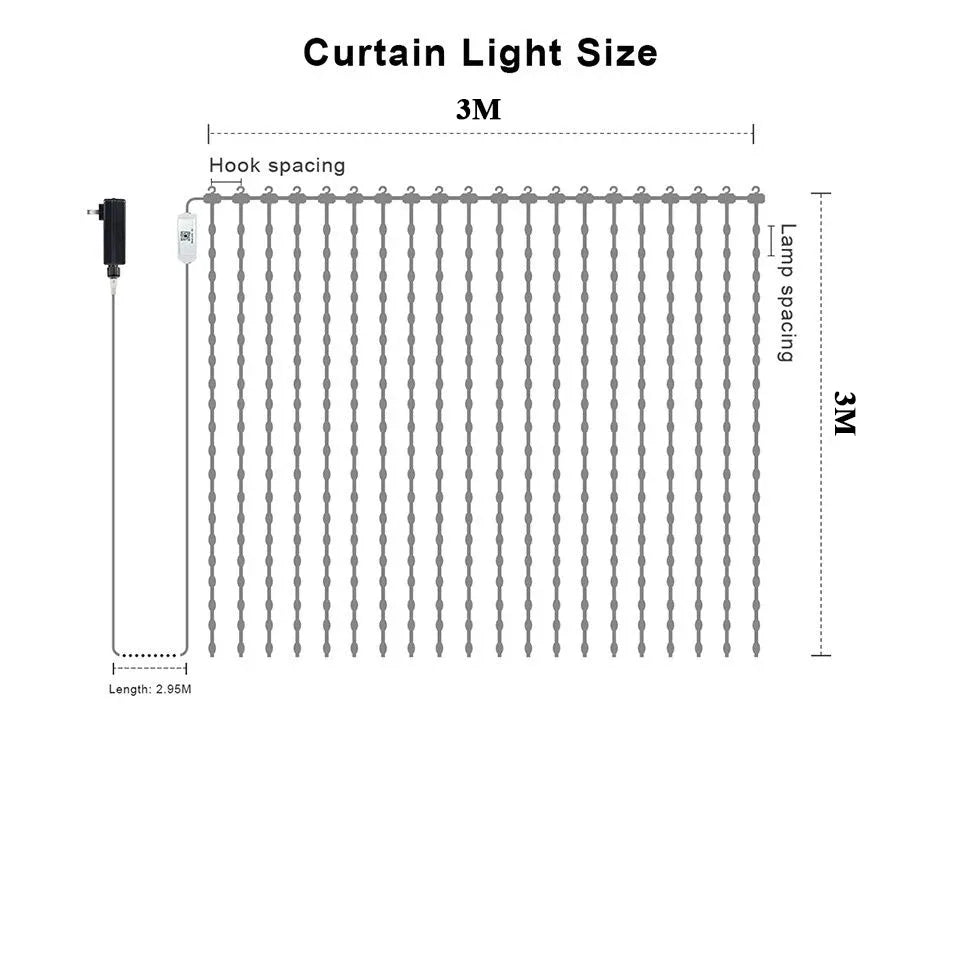 Smart LED Curtain Light App Controlled RGB Dimmable DIY Pattern Music Ambient Lighting Home Decoration