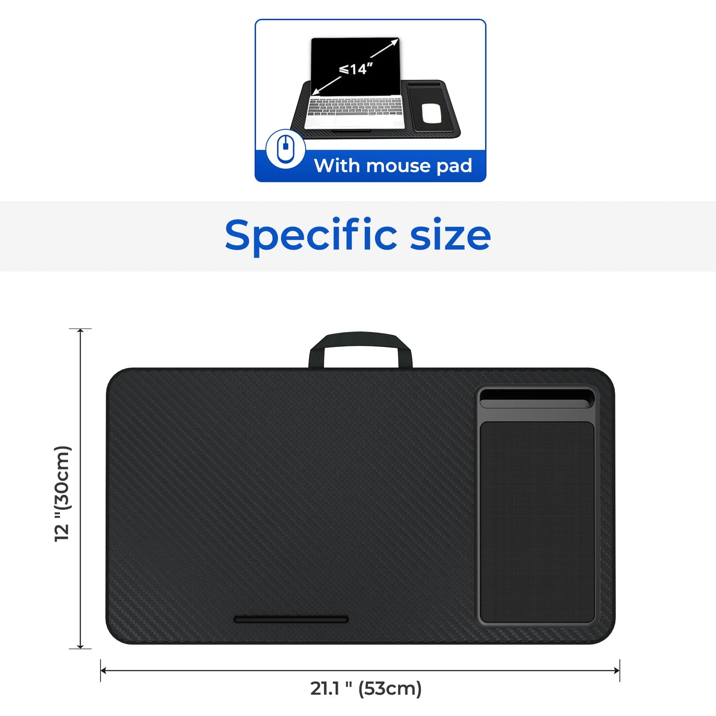 Hignconcerned Lap Desk With Mouse Pad And Phone Holder