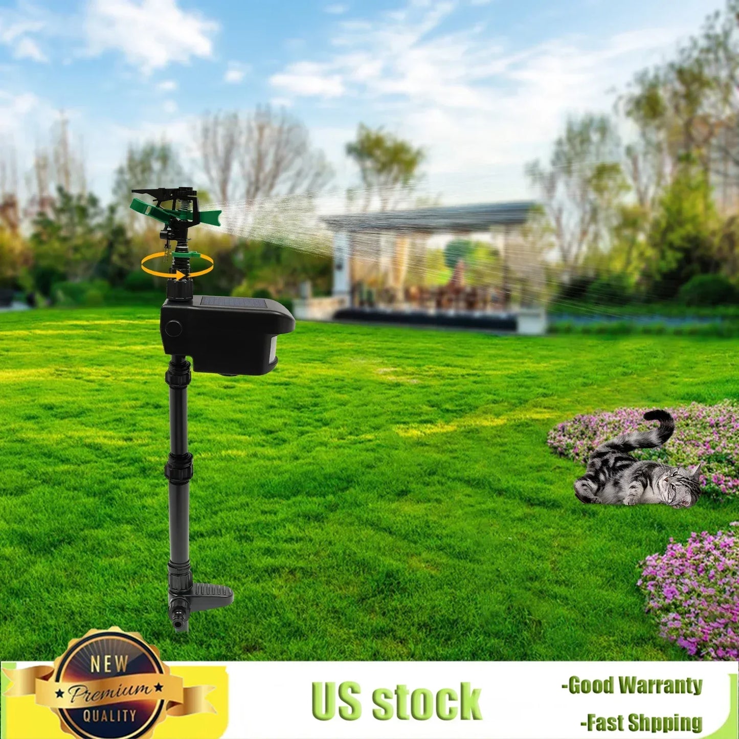 Solar Powered Animal Repellent With Motion Activation