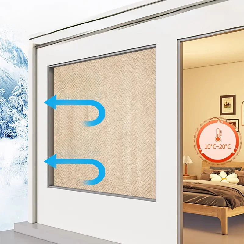 Nordic Winter Thickened Polyester Curtain Panel With Velcro