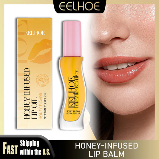 EELHOE Honey Infused Lip Balm Brightening Dark Lips Nourish Moisturizing Lasting Anti-dryness Prevent Cracking Gentle Lip Care