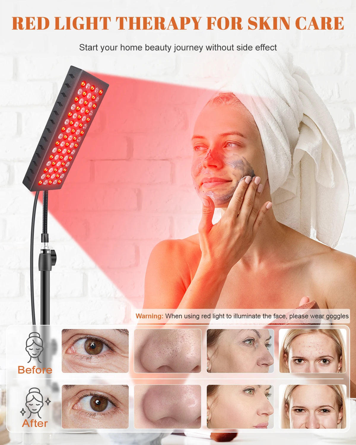 75pcs Leds Red Light For Body LED Red 850nm Near Light 660nm Health Beauty Lamp For Back Waist Shoulder Muscle Relief Skin Care