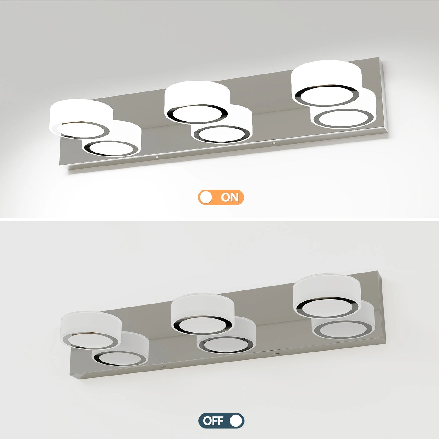 Arlgsite LED Modern Vanity Lights 3 Light Bathroom Fixture