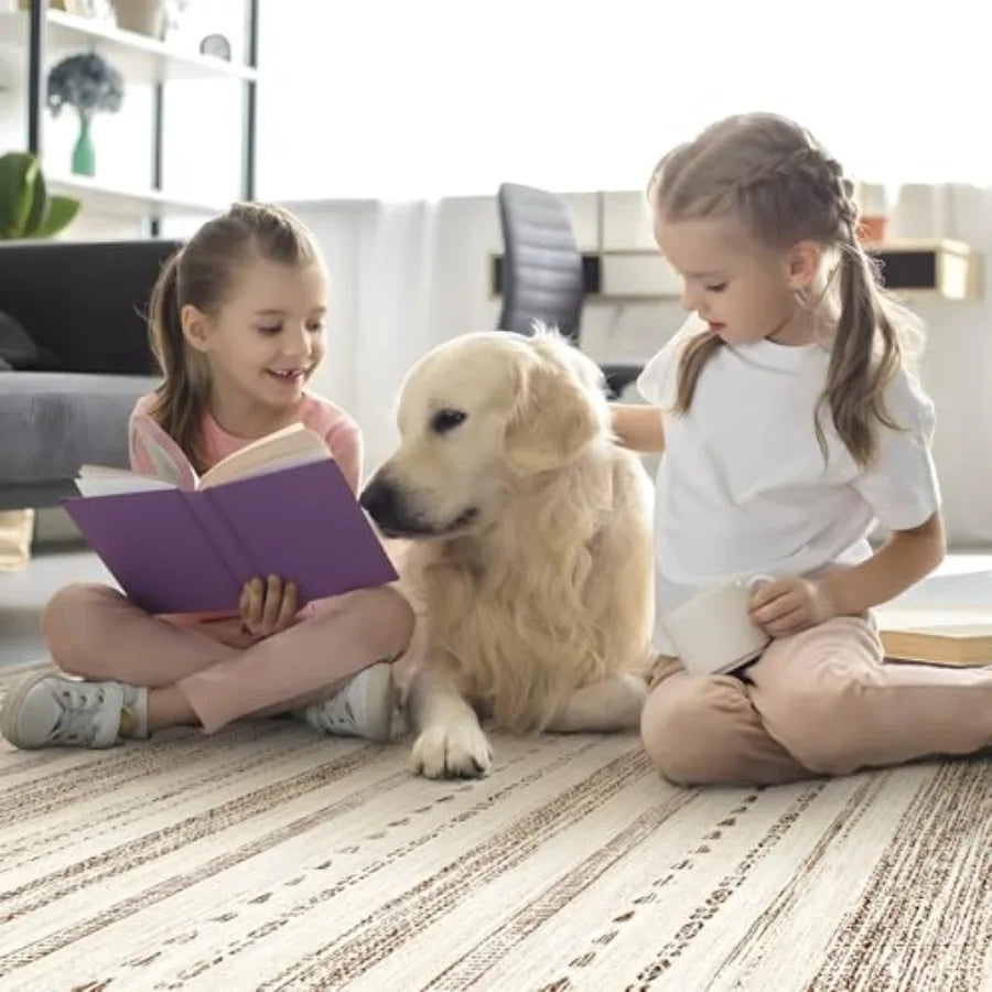 Hign-concerned Moroccan Geometric Area Rug Washable