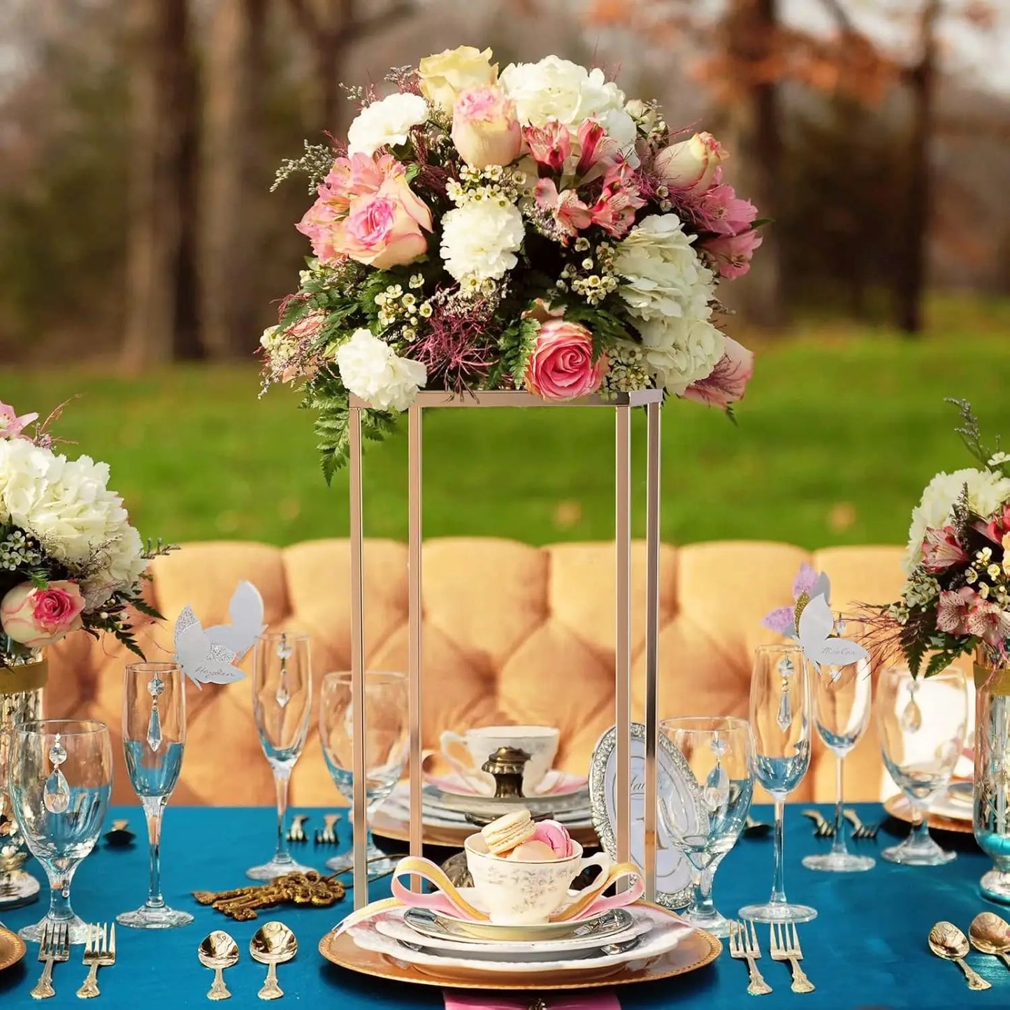 Hign-concerned Wedding Table Centerpiece Vase Set 5 Pieces