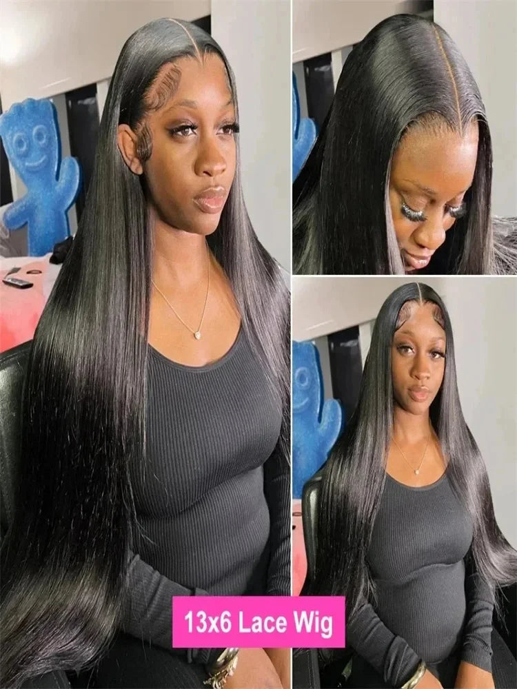 Quolive Brazilian Hair Lace Front Wig HD Transparent Swiss Lace