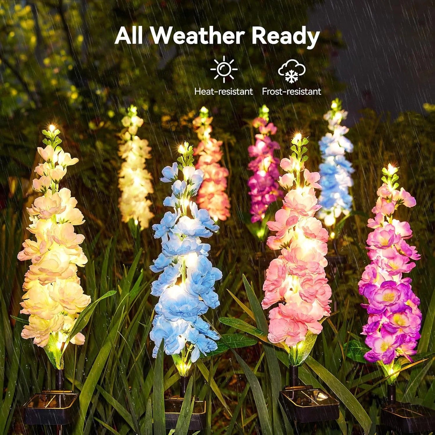 KPSTEK Solar Garden Lights 36 LEDs Outdoor Flower Lights