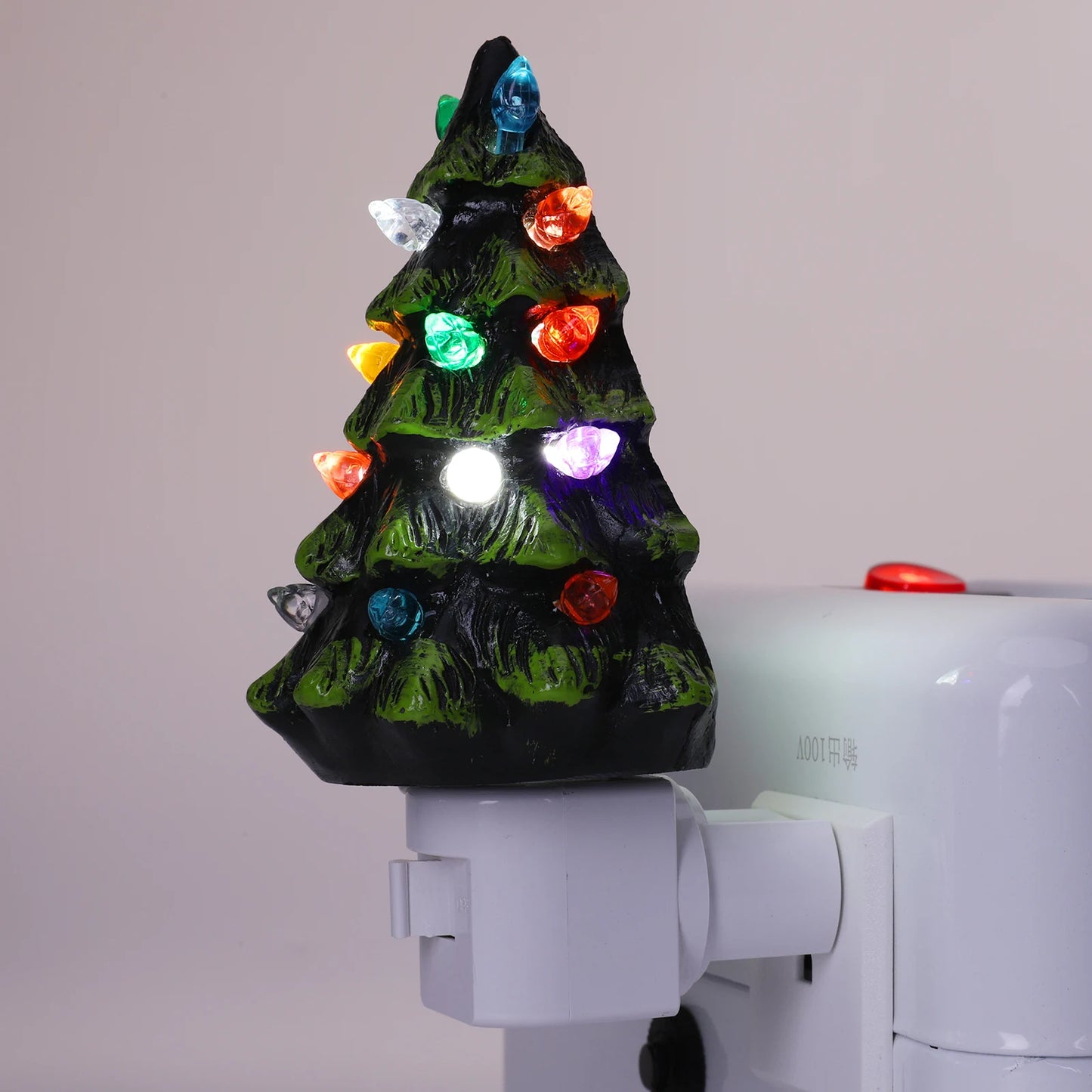 APWIKOGER Christmas Tree Night Light 360 Degree Swivel Resin Lamp