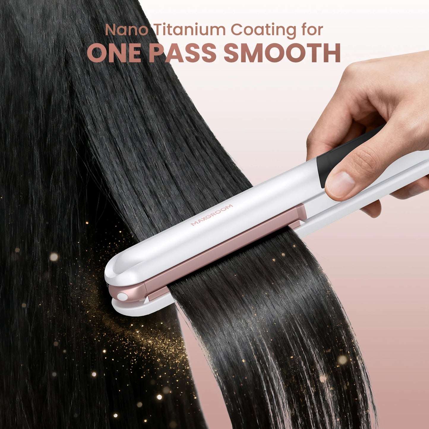 MAXGROOM 3In 1 Professional Hair Straightener Curlering PTC Ceramic Fast Heating Curler Adjustable Temperature Hair Straightener