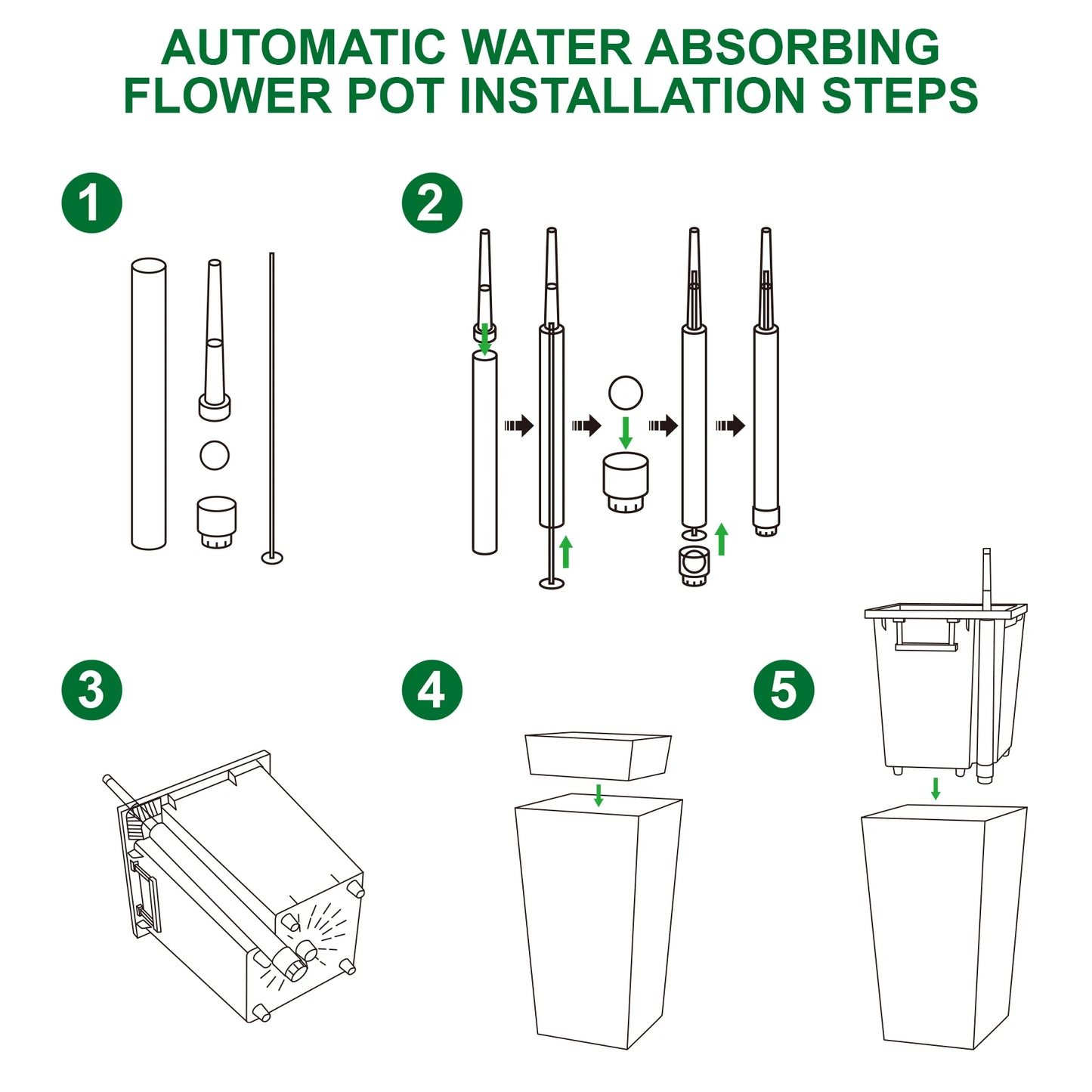 TWISTER.CK Planter Set With Shelf Insert For Indoor And Outdoor Garden Pots Durable Resin