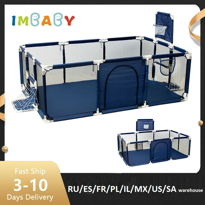 IMBABY Indoor Baby Playpen Safe Crawling Area for Newborns