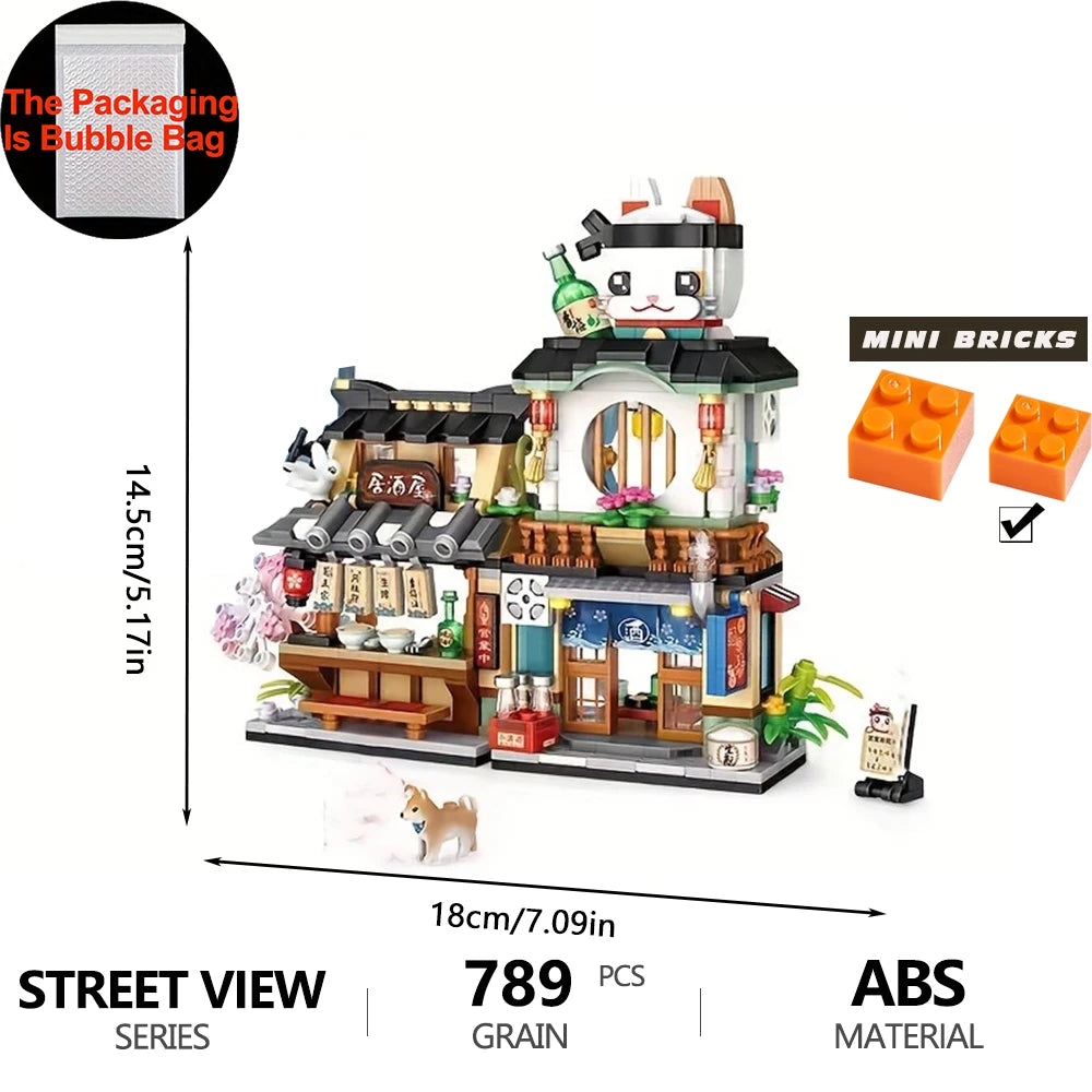 Yangkili Japanese Izakaya View Mini Building Blocks 789