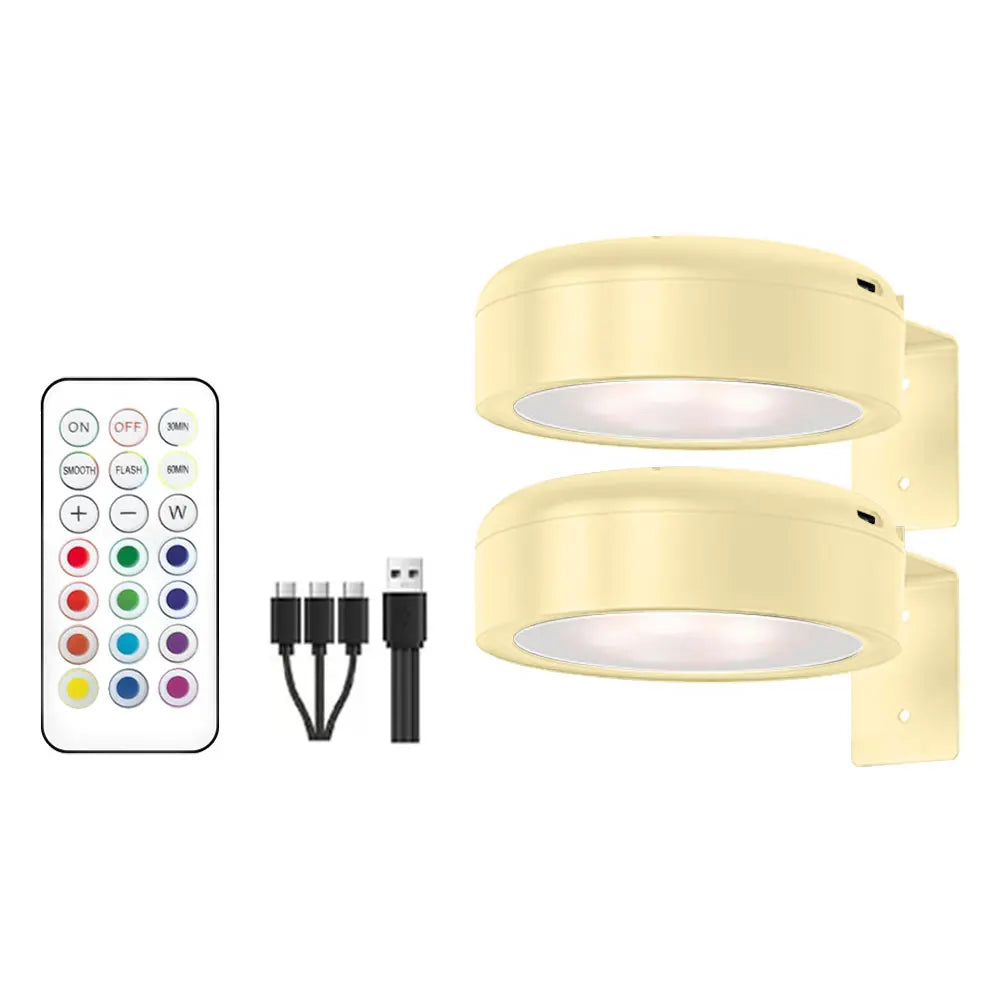 APWIKOGER Rechargeable Picture Lights With Remote Timer