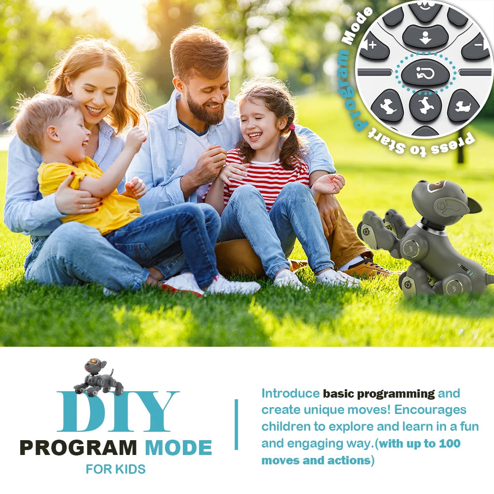 VATOS Robot Dog Toy Voice Remote Control Pet Puppy Kids