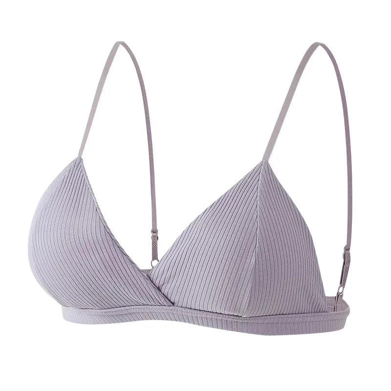 Fenlandwell Cotton Push Up Bralette For Women Seamless Wirefree Bra