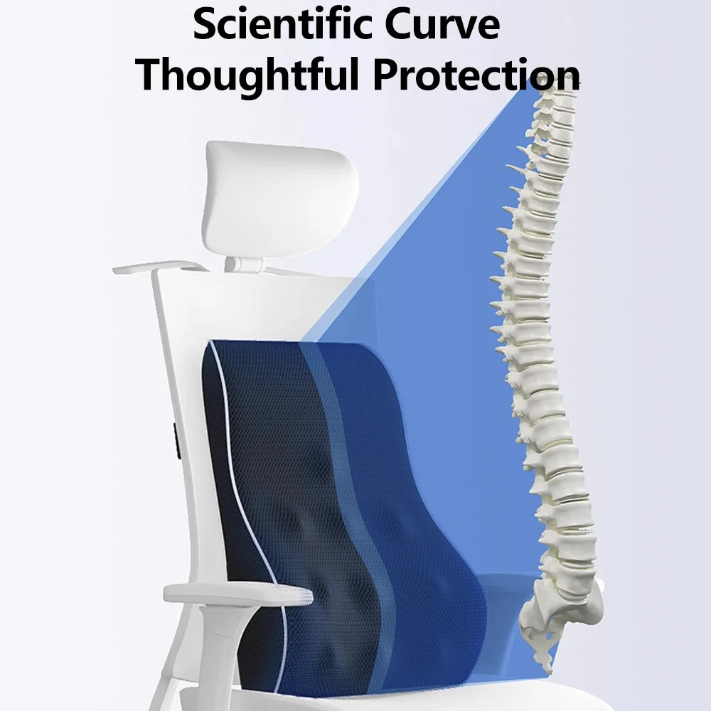 HubeiCraft Lumbar Pillow Memory Foam Car Seat Cushion