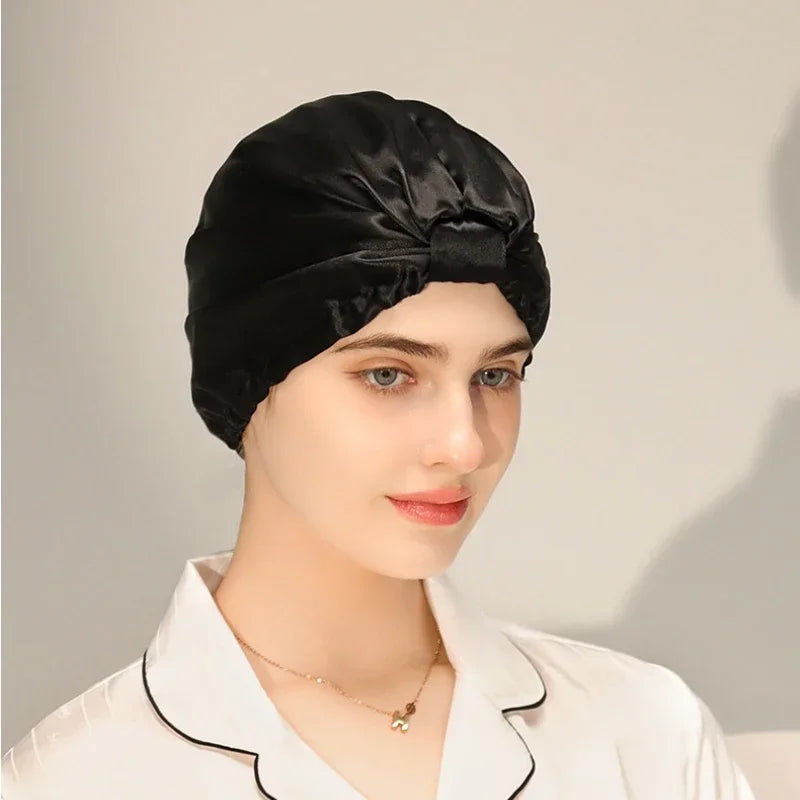 Tianjin Mulberry Silk Sleeping Cap Pure Hair Turban
