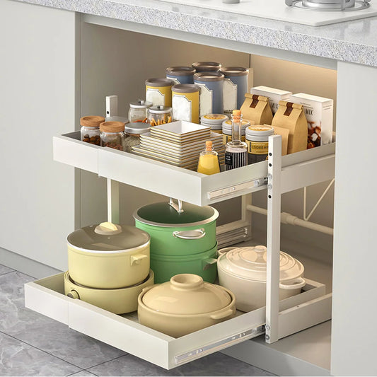 Hign-concerned Under Sink Sliding Cabinet Organizer Drawer