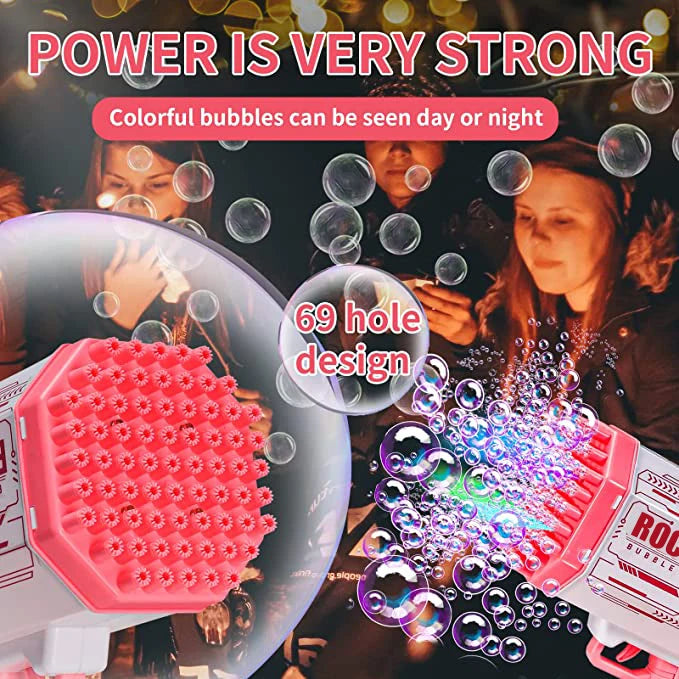 Conusea Bubble Gun With Light Outdoor Bubble Blower