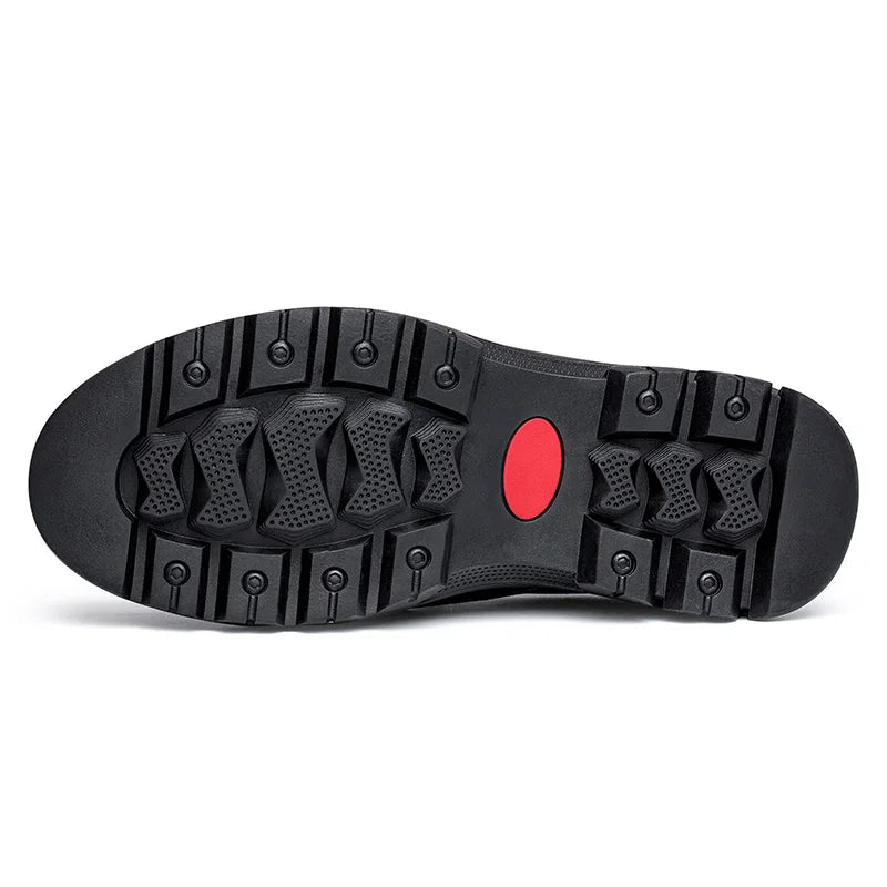 Shinefullstr Mens Leather SlipOn Oxford Shoes Dress Loafers Steel Plate