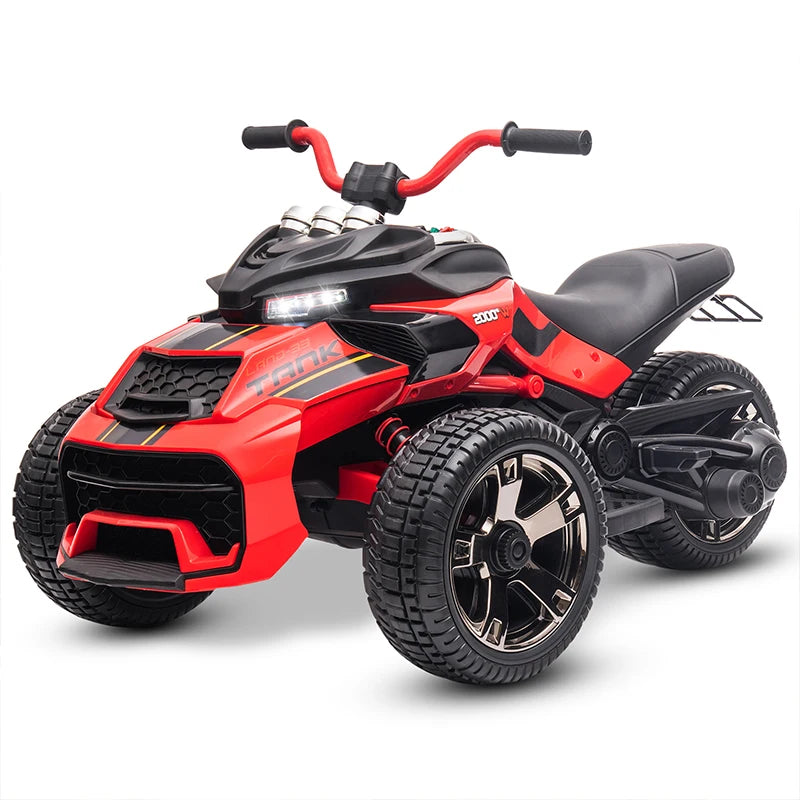 12V Kids ATV Ride On Toy Three-Wheel Electric Vehicle for 3-8y Kids Gifts Battery Powered Car Toys with Lights,Music