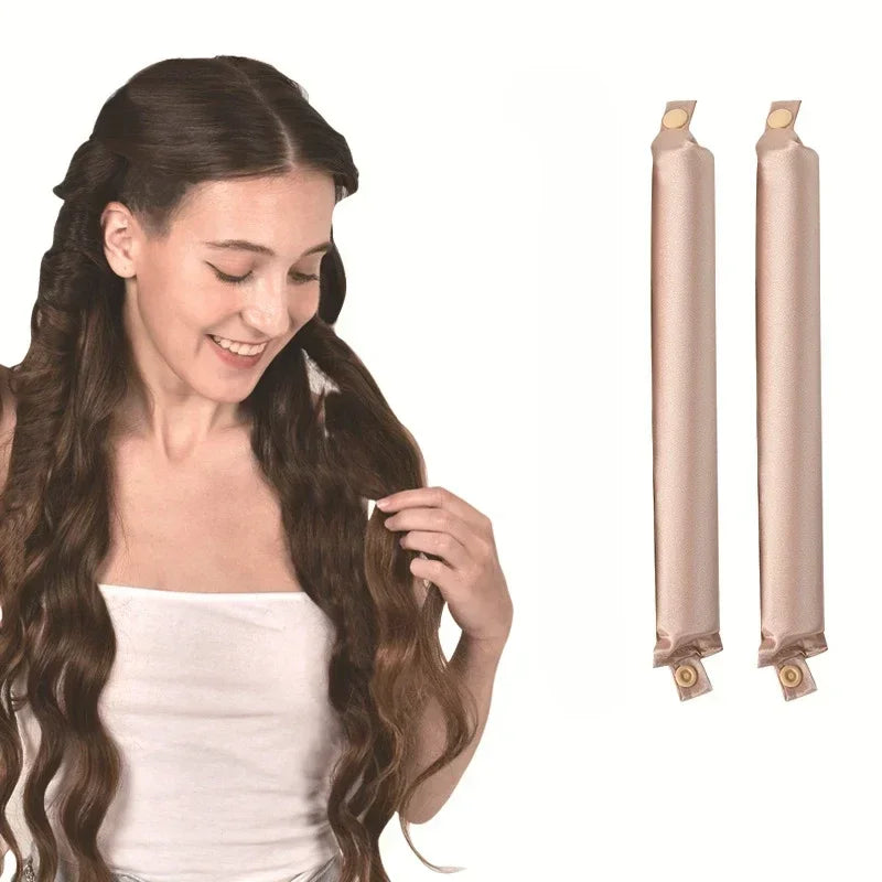 Heatless Curling Rod Headband Satin Curler Soft Flexi Rods