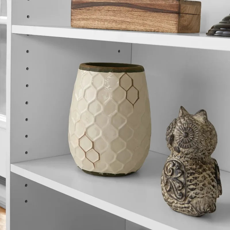 3-Shelf Solid Wood Bookcase With Adjustable Shelves