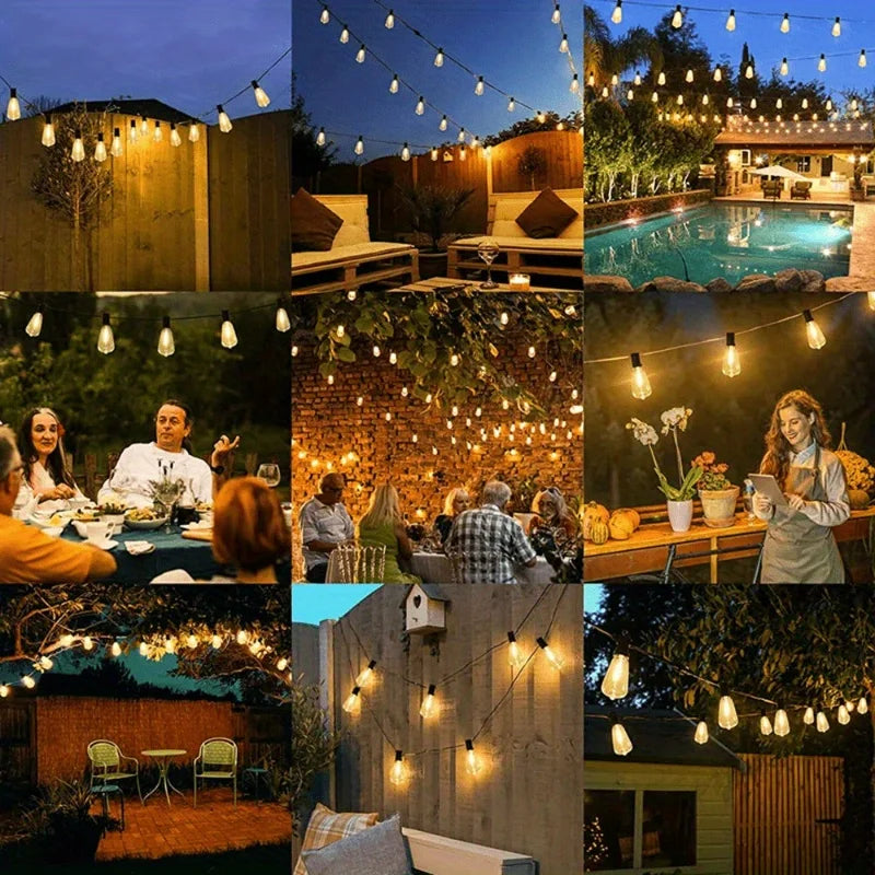 MIMIRGB Outdoor String Lights LED for Patio Holiday Decor