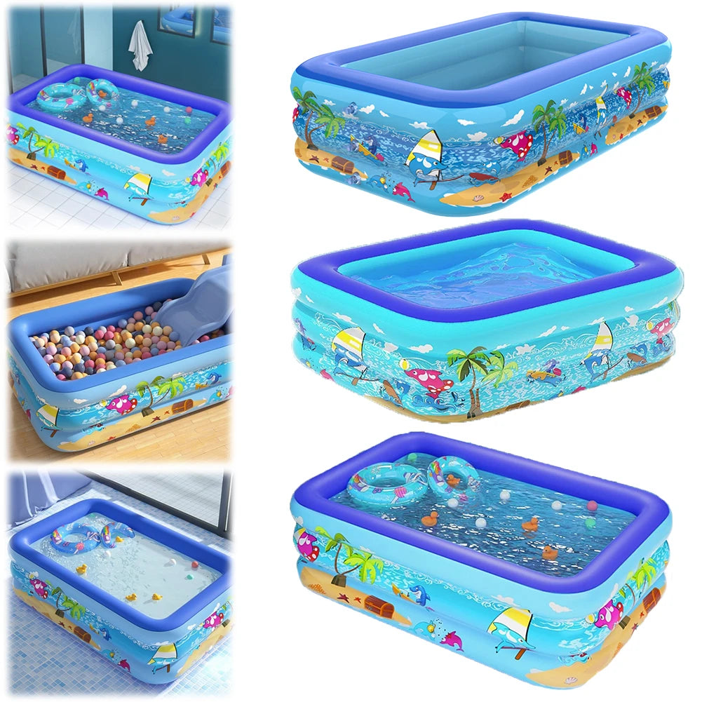 Shunmaii Inflatable Cartoon Pattern Framed Pool For Toddlers