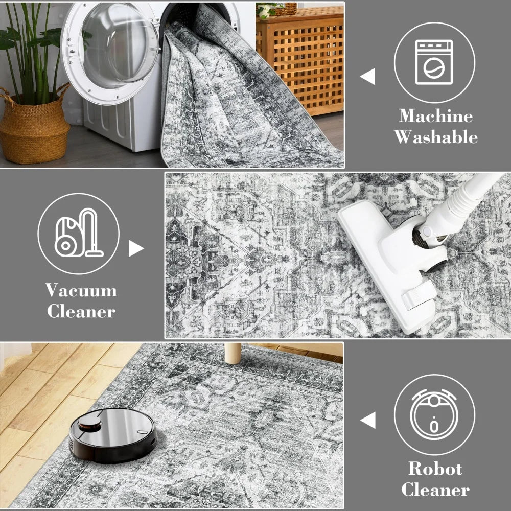 HobbyLane Washable Hallway Runner Rug Non Slip Floor Carpet