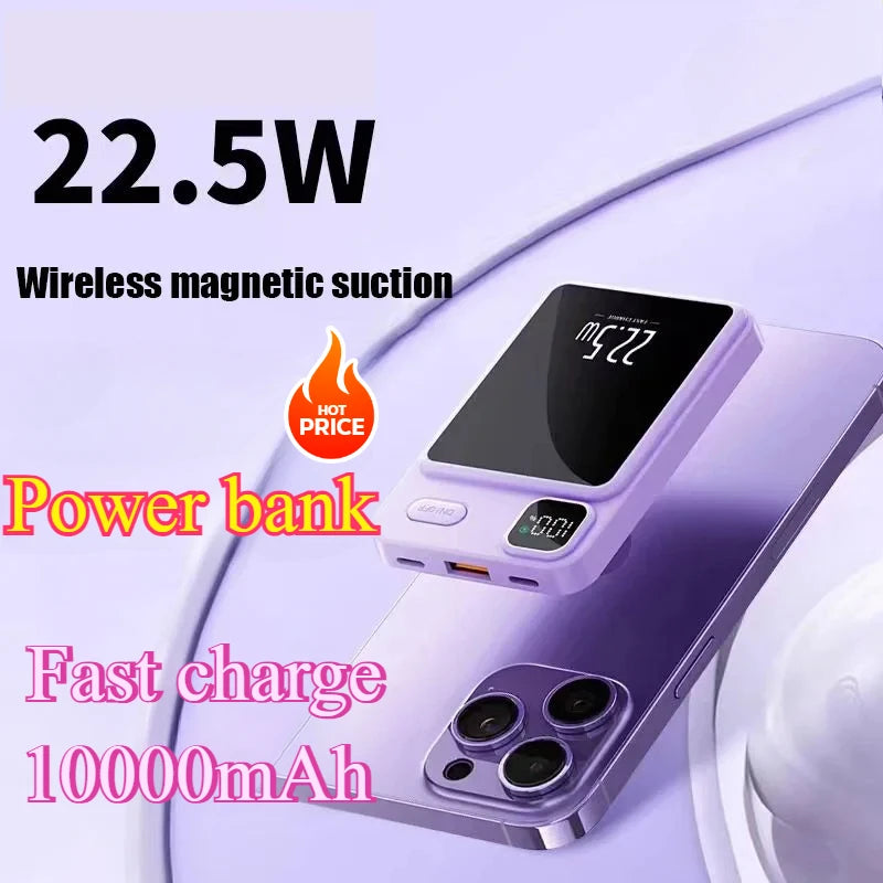 Magnetic Wireless Power Bank 10000mAh Fast Charging
