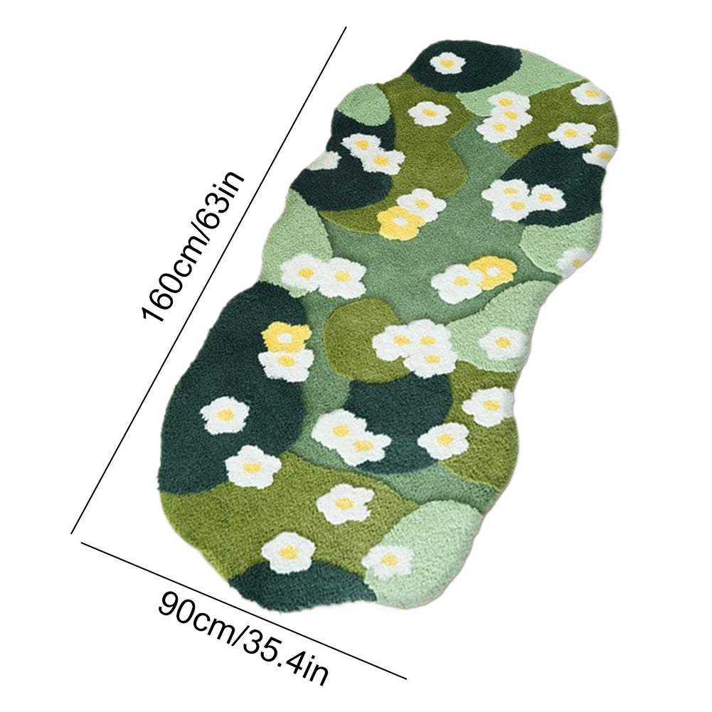 APWIKOGER Soft Nordic 3D Moss Area Rug Plush Bedroom Mat