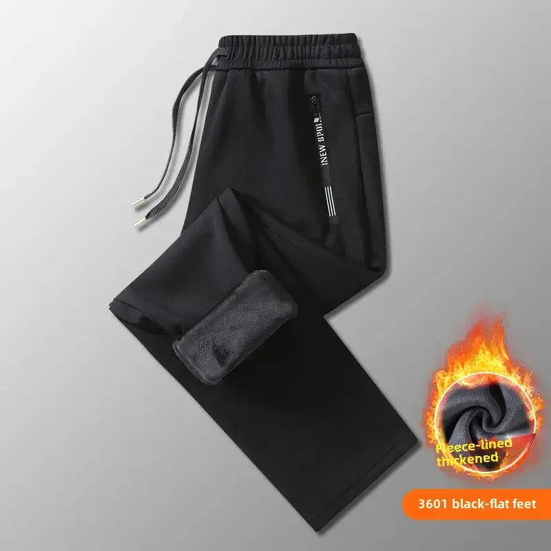 Hebei Fleece-Lined Men's Loose-Fit Winter Sweatpants