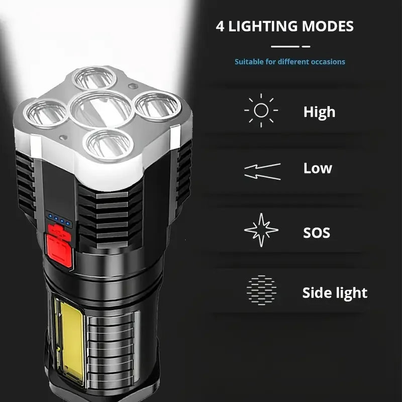 Skywolfeye LED Rechargeable Spotlight Flashlight Camping