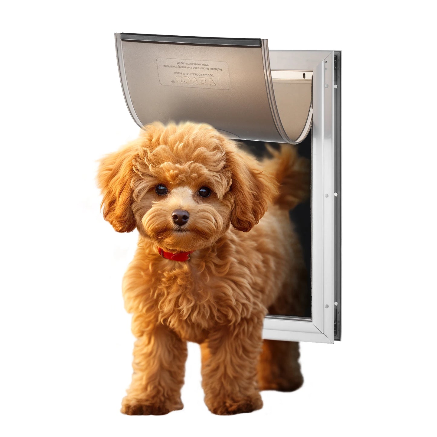 Dog Door Aluminum Frame Pet Door Lock Flap Weatherproof