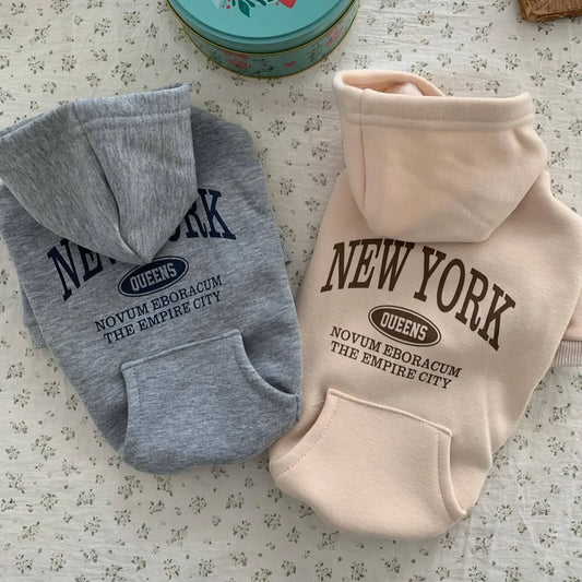 GuTing VanCN Autumn Winter Dog Hoodie Teddy Print Fleece