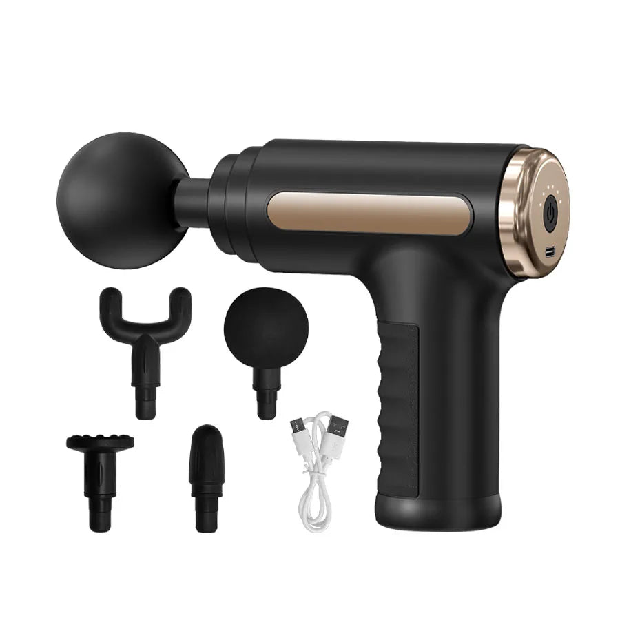 Fitness Massager Fascia Gun Electric Massager With 4 Replaceable Heads