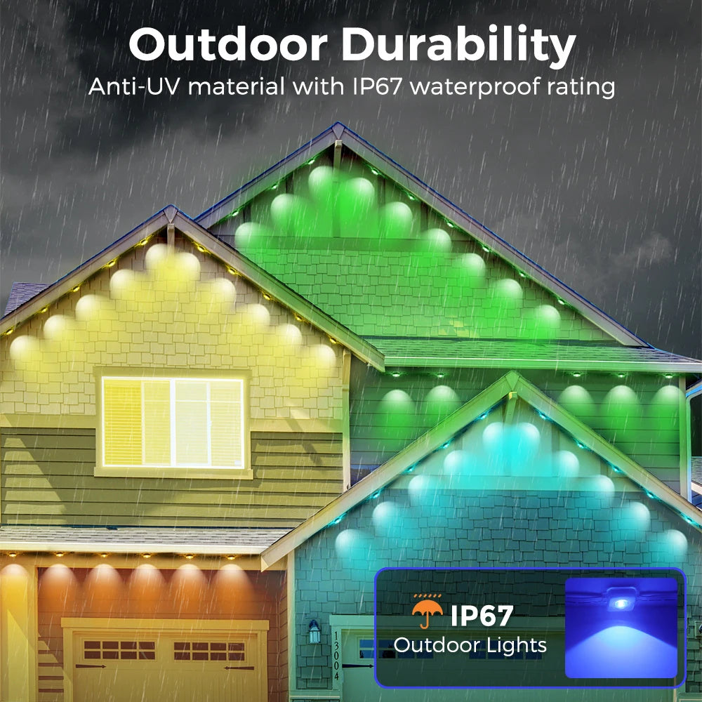Aiopp Smart RGB Northern Lights Outdoor String Lights IP68