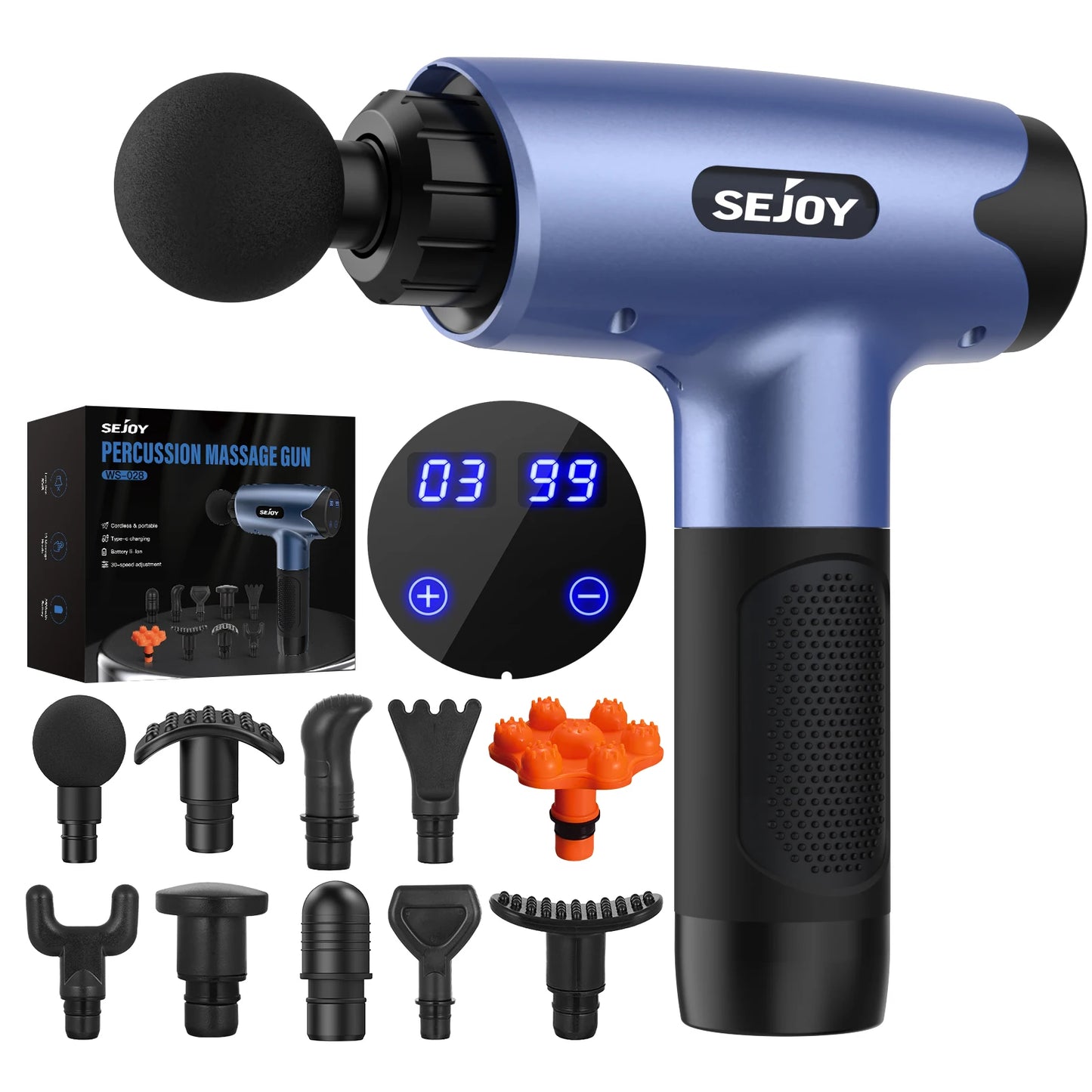 Sejoy Fascia Gun WS028 30 Speeds Deep Tissue Massager