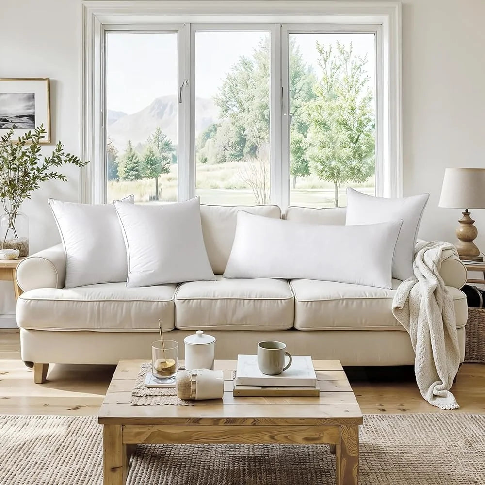 Two Pack Pillow Inserts Polyester Filling For Sofa Cushions