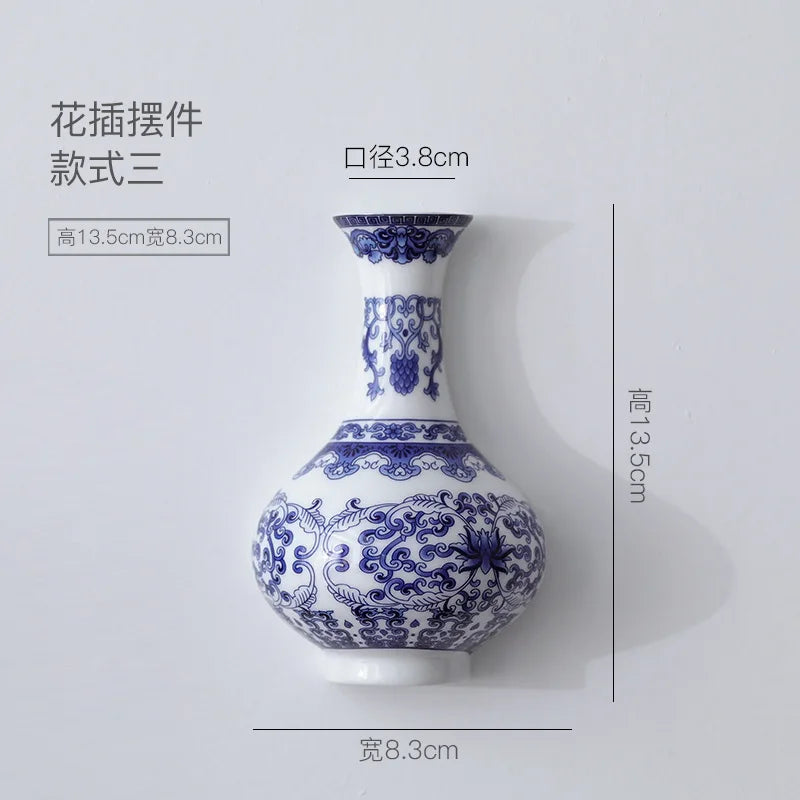 Wang Ni Er Qi Ceramic Wall Vase Porcelain Flower Container