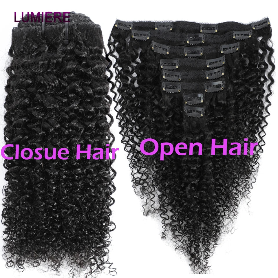 Lumiere Hair Afro Kinky Curly Clip In Extensions Remy