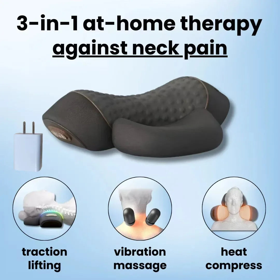 Okayso 3 In 1 Neck Massager Cervical Pillow Heat Massage