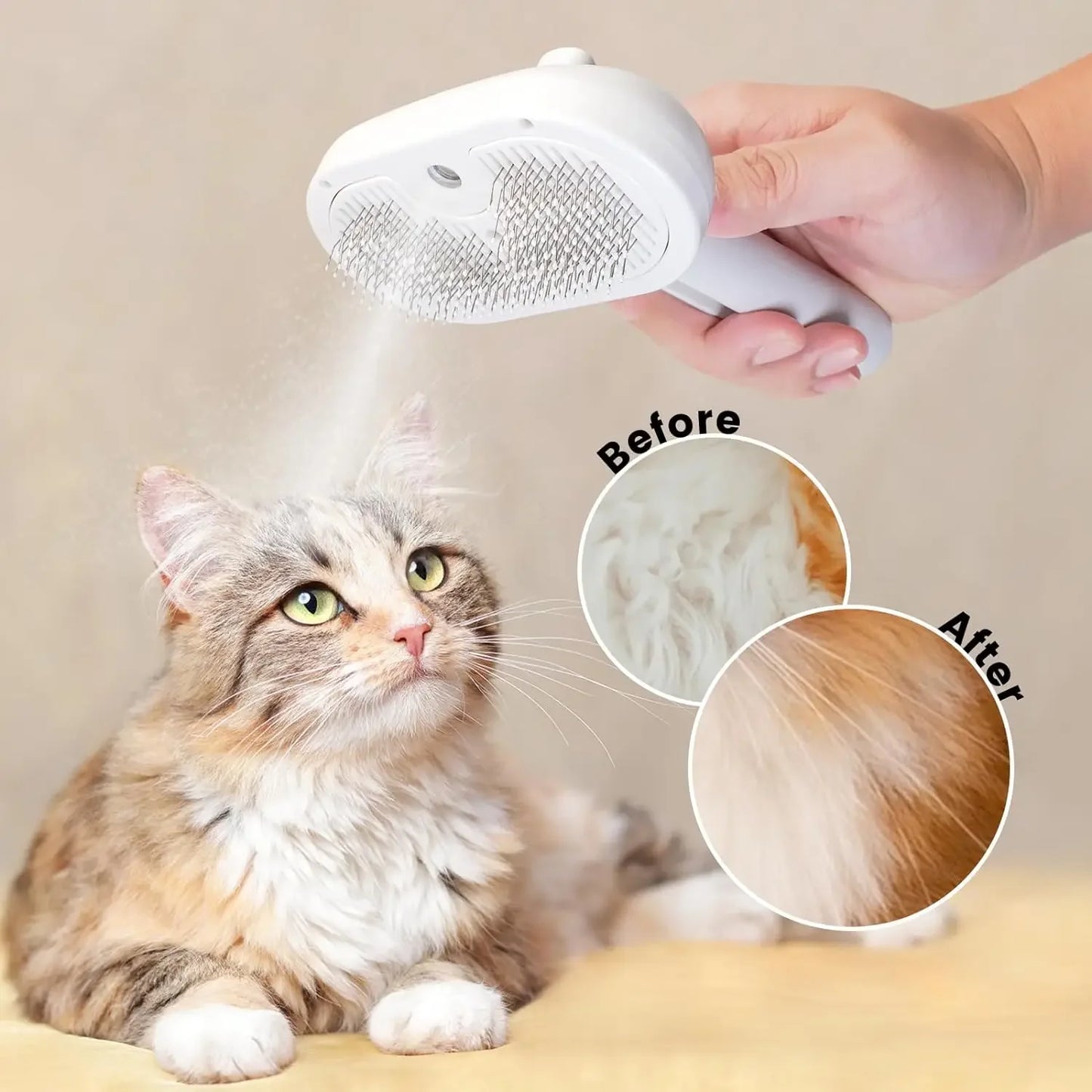 Hign-concerned Dog Cat Comb Self Cleaning Dematting Brush