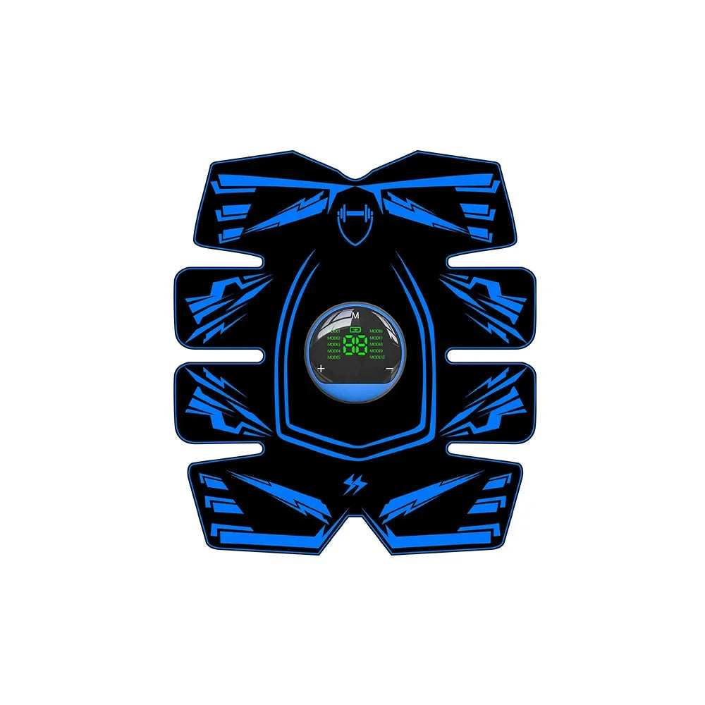 Professional EMS 8-Pad Ab Trainer and Muscle Stimulator with Vibration for Abdominal Toning, Home Fitness Equipment